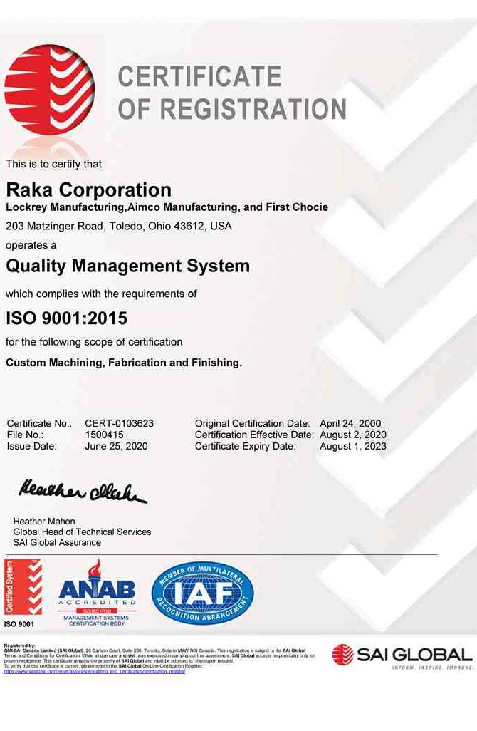 ISO 9001: 2015 Certified
