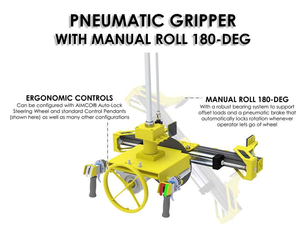 Pneumatic Grabber with manual roll