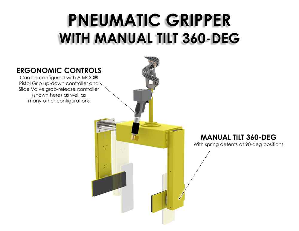 Pneumatic Grabber with manual Tilt