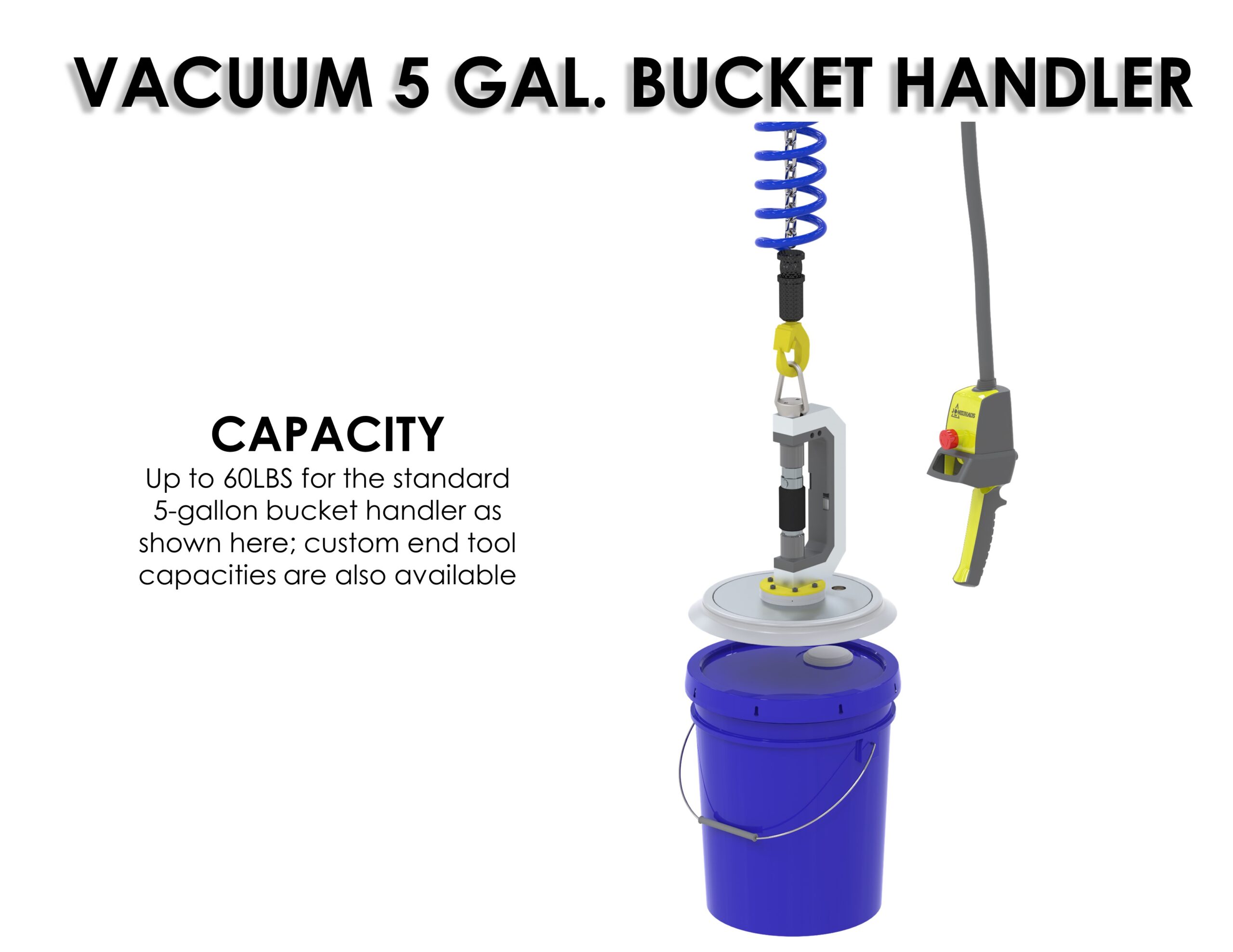 Vacuum 5 Gal Bucket Handler Capacity